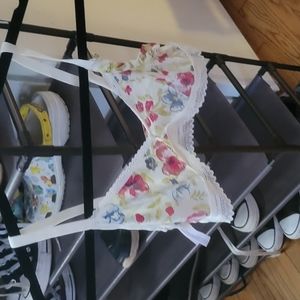 Floral Lace Trim Bra